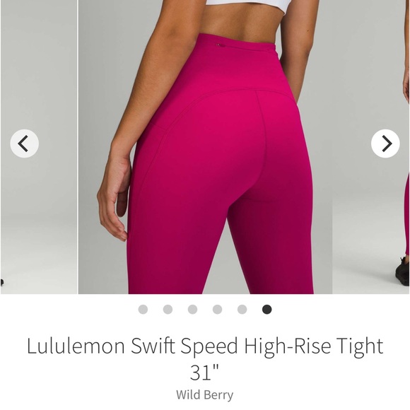 NEW with tags!! Lululemon Swift Speed High-Rise Tight 31"
Wild Berry sz 8 - Picture 6 of 11